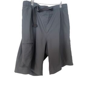 Columbia Mens Gray Flat Front Stretch Modern Cargo Shorts Size Large